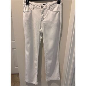 NYDJ White Linen slightly Boot Cut Pants lightweight size 4P